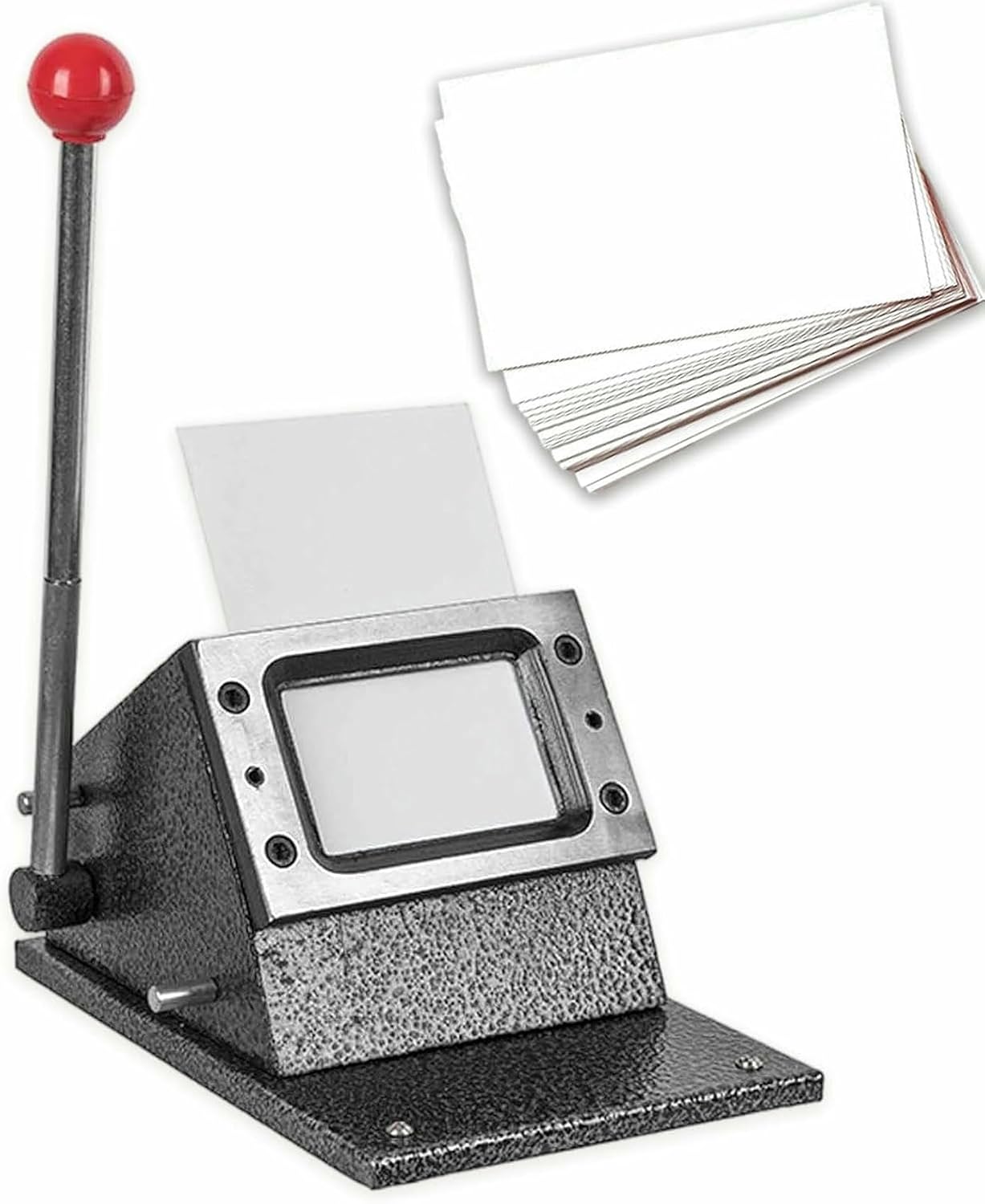 Manual Id Credit Card Corner Cutter,Table Top Passport Id Photo Die Cutter, Maximum Thickness 0.08cm,Cutting Size 8.6x5.4cm,for PVC Paper Id Credit Cards Tool~/