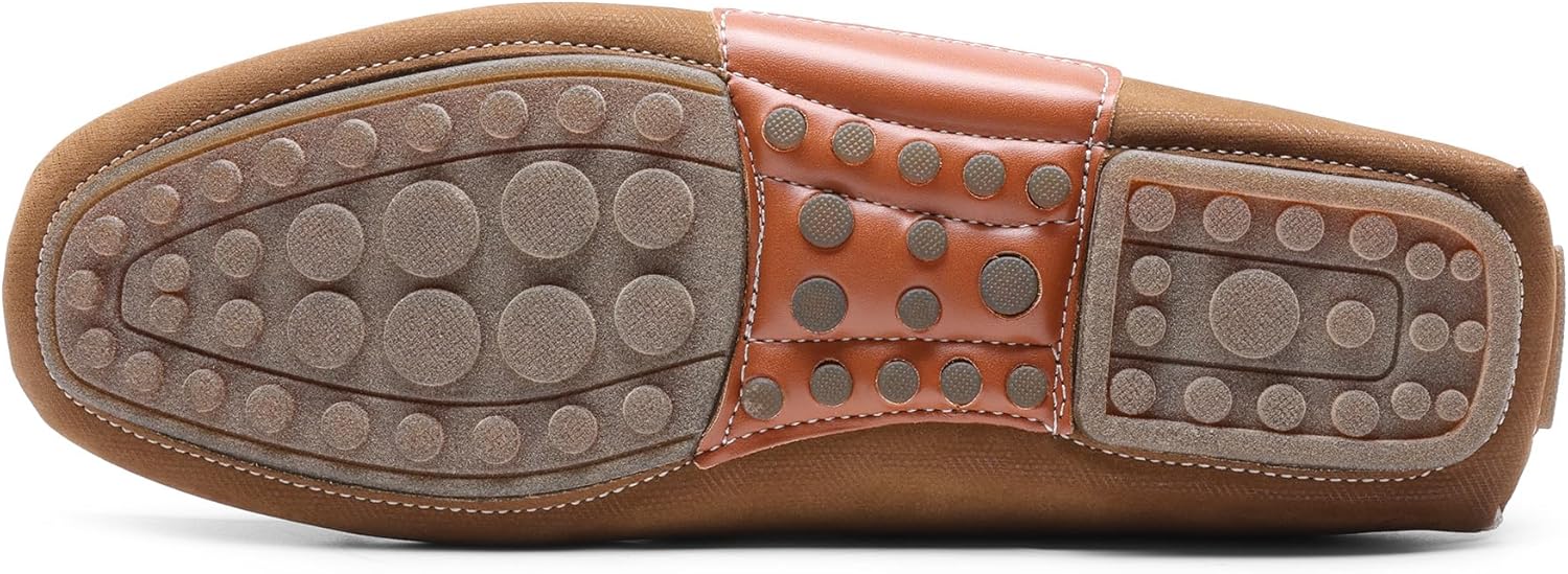 Bruno Marc Men's Driving Penny Loafers Casual Moccasins Shoes,Size 8,Tan - Image 4