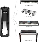 Sustain Pedal for Keyboard - Sovvid Piano pied pédale avec Polarity Switch pour toutes les marques claviers électroniques, MIDI Claviers, pianos numériques, Yamaha, Roland, Korg, Behringer, Moog et bien plus encore