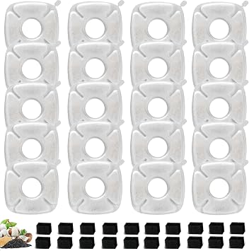 20Pack Cat Water Fountain Filter For Veken Water Fountain 67oz/2L, 95oz/2.8L,135oz/4L, Pet Cat Fountain Filter Replacement, with Pre-Filter Sponges for Veken Water Fountain Filters Cat Water Dispenser