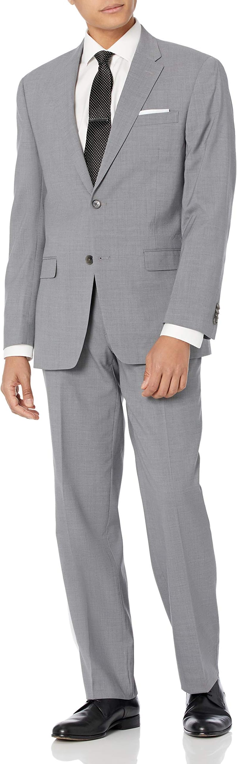 Tommy Hilfiger Men's Vasser Light Gray 2 Button Side Vent Suit