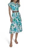 Women's Cotton Belt Short Sleeve Midi Dress
