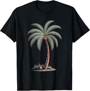 Retro Sunset Palm Trees Beach Vibes Tee T-Shirt