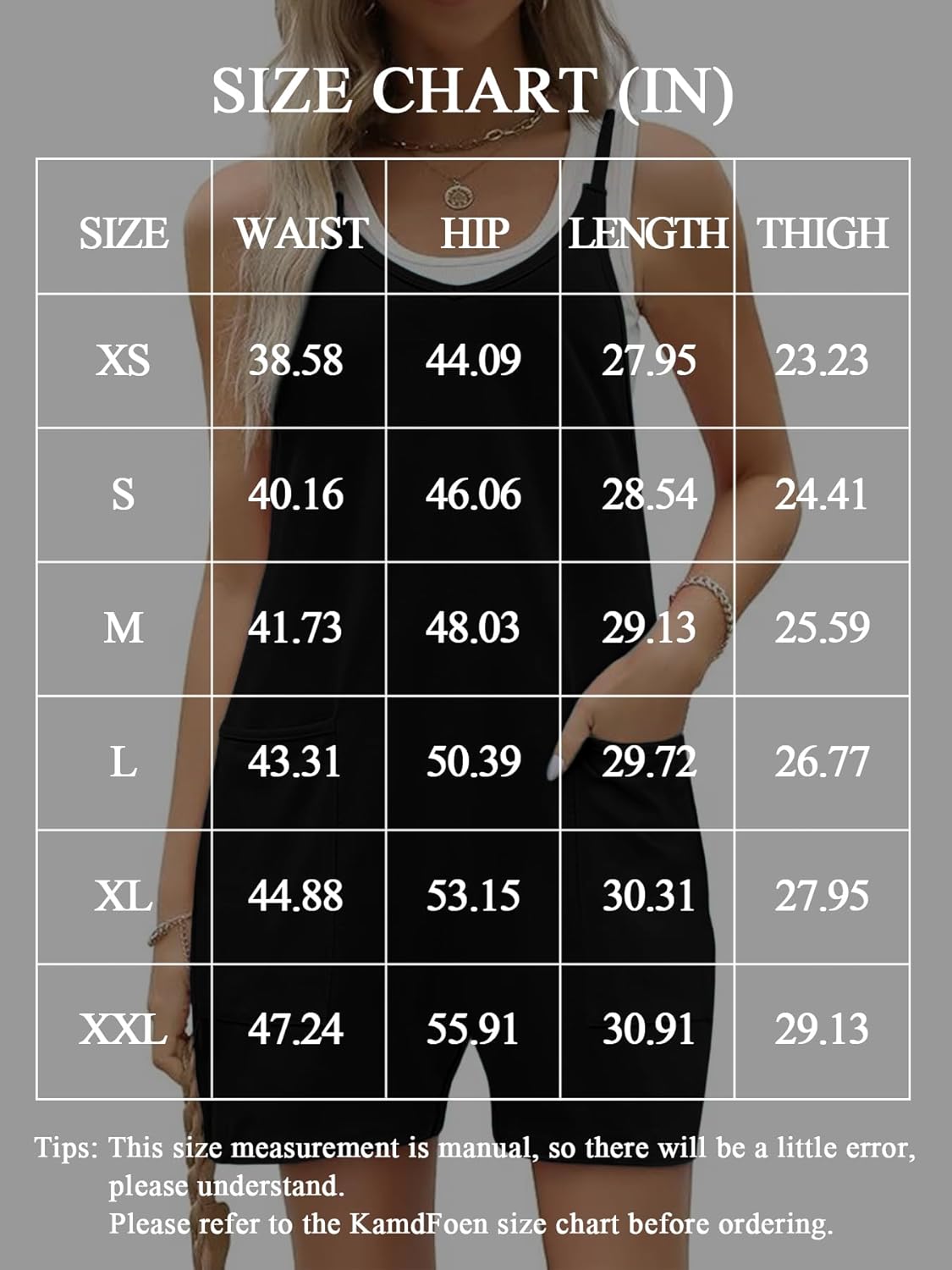 Rompers for Women Summer Casual Sleeveless Spaghetti Strap Shorts Overalls Jumpsuit with Pockets BlackXXL - Image 6