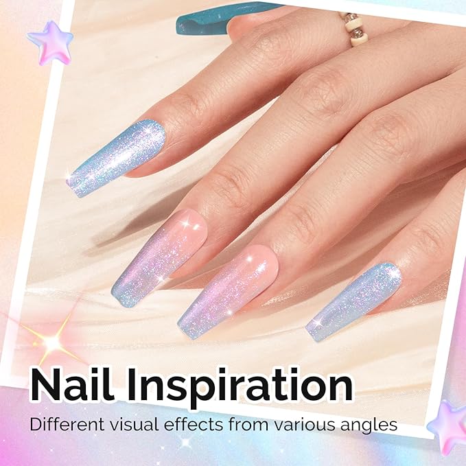 MelodySusie Esmalte de Uñas Gel Azul Aurora Brillante 0.5 oz miniatura 6