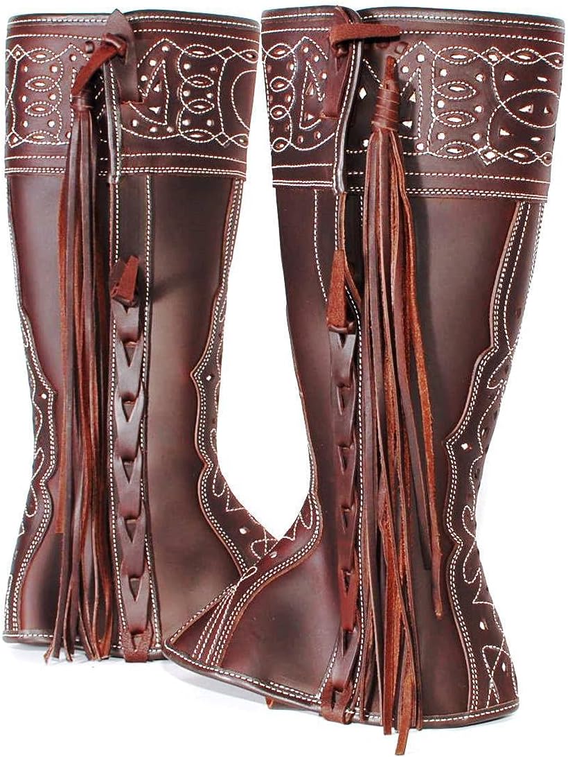 Unisex Soft Leather Leg Protector Horse Chaps Half Chaps Zip-Up Pair Child-Adult Size in Variation, Image, Description, C40