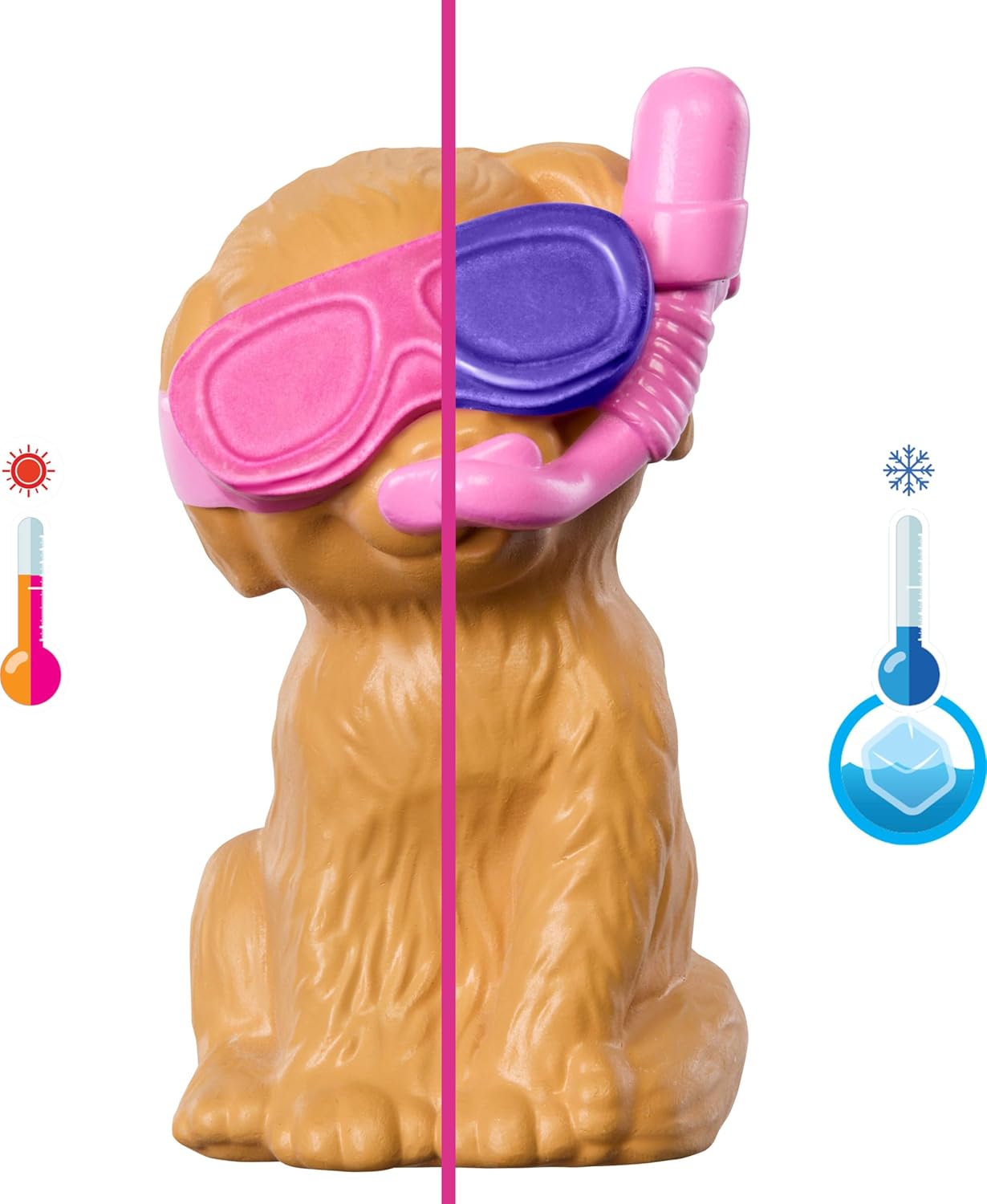 Barbie Puppy Pool Party Playset with Doll, Dog House and Slide, Heart Shaped Pool, Two Dog Figures, Six Accessories and Color Change, JBF35