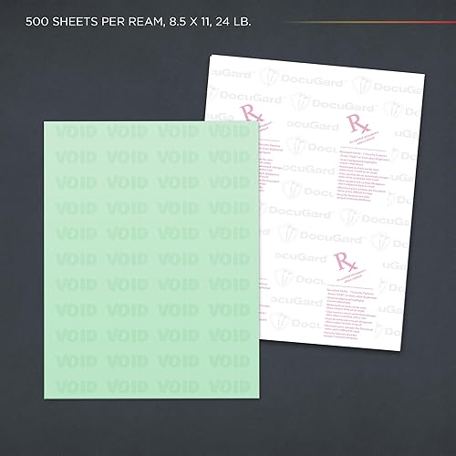 Miniatura 2 de DocuGard Papel de Seguridad Médica Avanzada para Imprimir Recetas y Prevenir Fraudes, Aprobado por CMS, 7 Características de Seguridad, Seguro para
