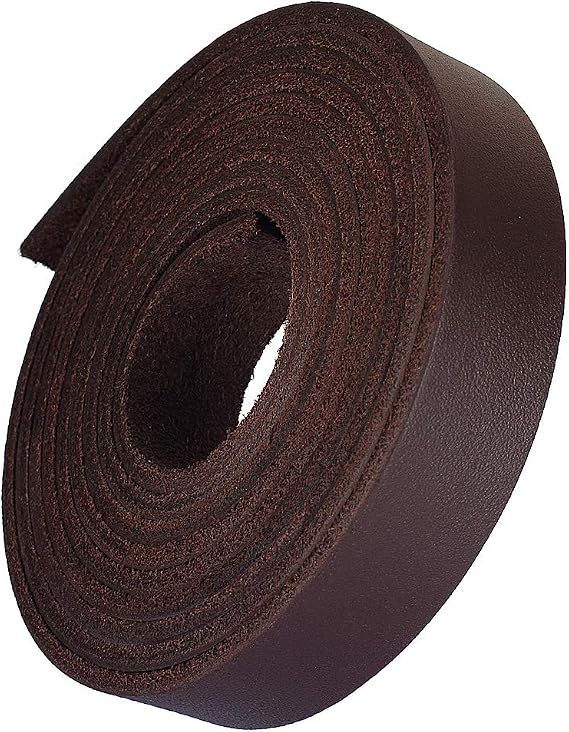 (TM) Genuine Leather Strap Leather Strip 3/4 Inch Wide and 72 Inches Long, Chocolate Brown
