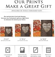 Vista 3 de Impresión personalizada para parejas y familias – Regalo de boda, aniversario o nuevo hogar – Nombres y fecha personalizados – Arte de pared