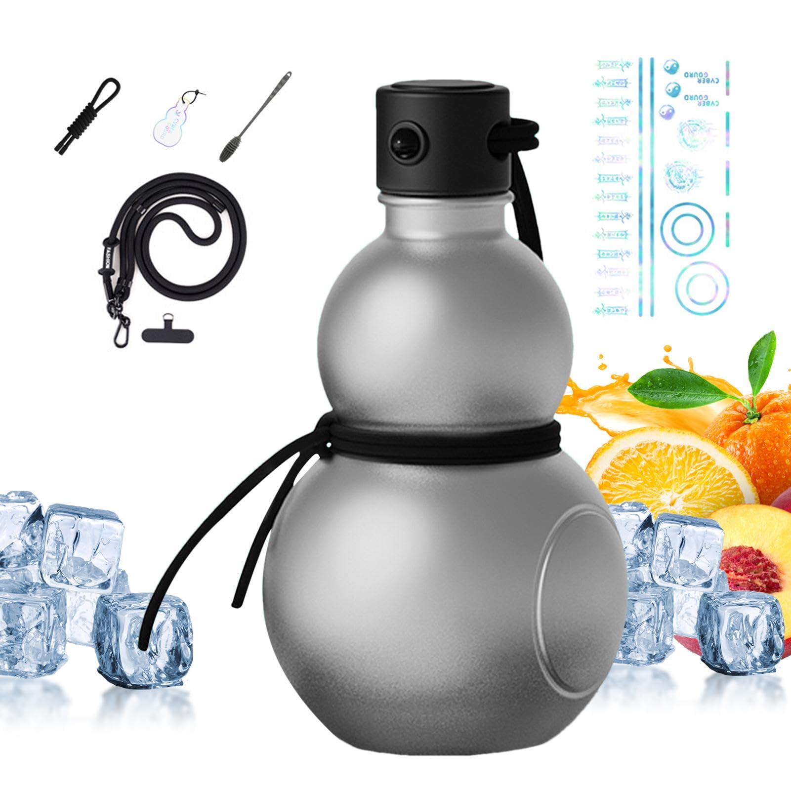 900ML Drinking Gourd - Gourd Water Bottle | Chinese Travel Water Bottle | Creative Sports Drinking Bottle Gourd | Fashion Water Cup Large Capacity Gourd Watering Can for Gym Sports