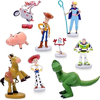 Disney Store Action Toys Deluxe Figure Play Set (Toy Story) - Set of 9 Detailed Figures