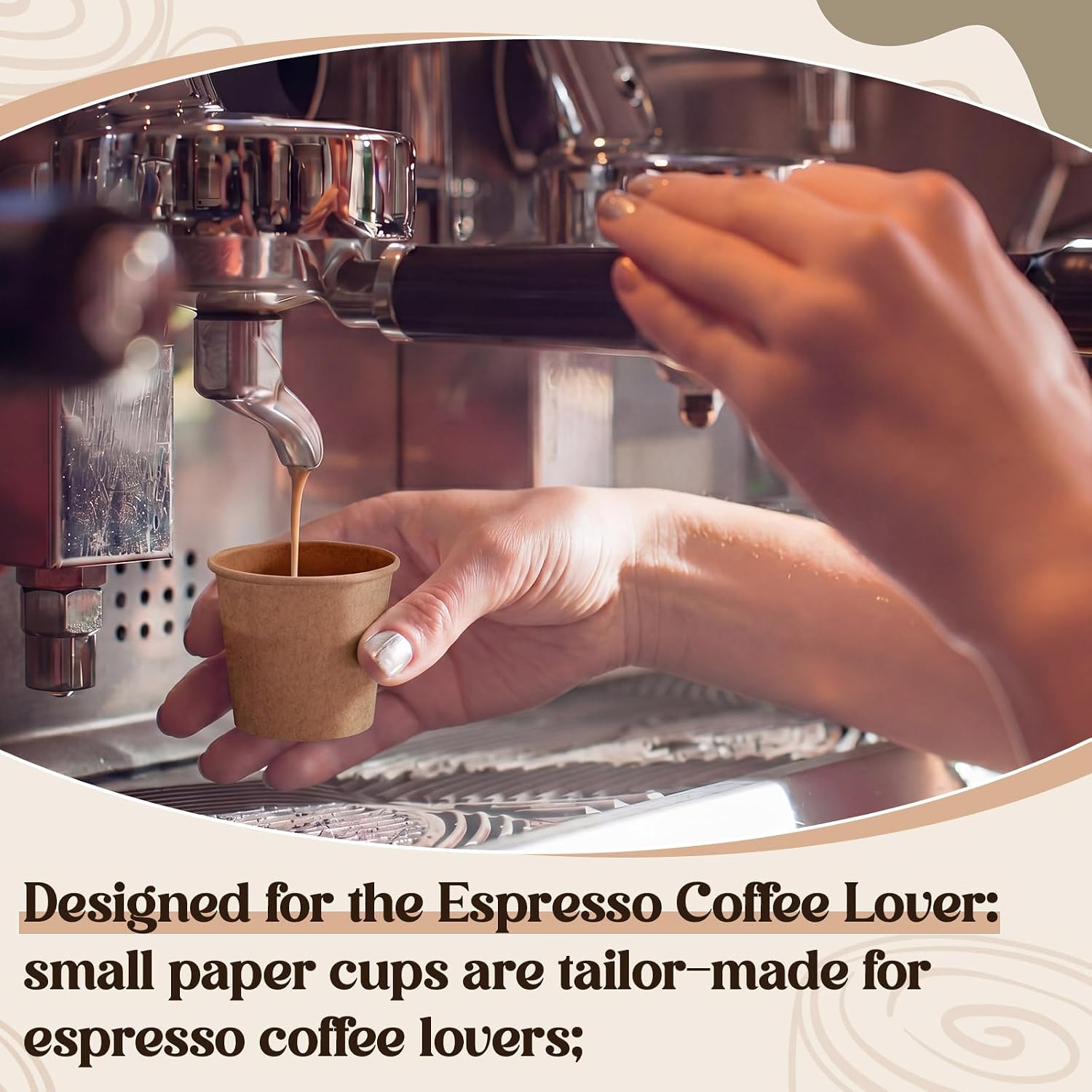 100 Sets 2 oz Disposable Espresso Cup with Lids Mini Coffee Paper Shots Cups for a Double Shot, Espresso, Tea, Hot Chocolate and Cold Beverages for Travel Office image 5