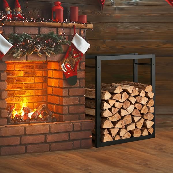 RANSENERS Kaminholzregal 160x27x150cm (mehr Größen), Robustes & Rostfreies Brennholzregal für Innen und Außen - 4