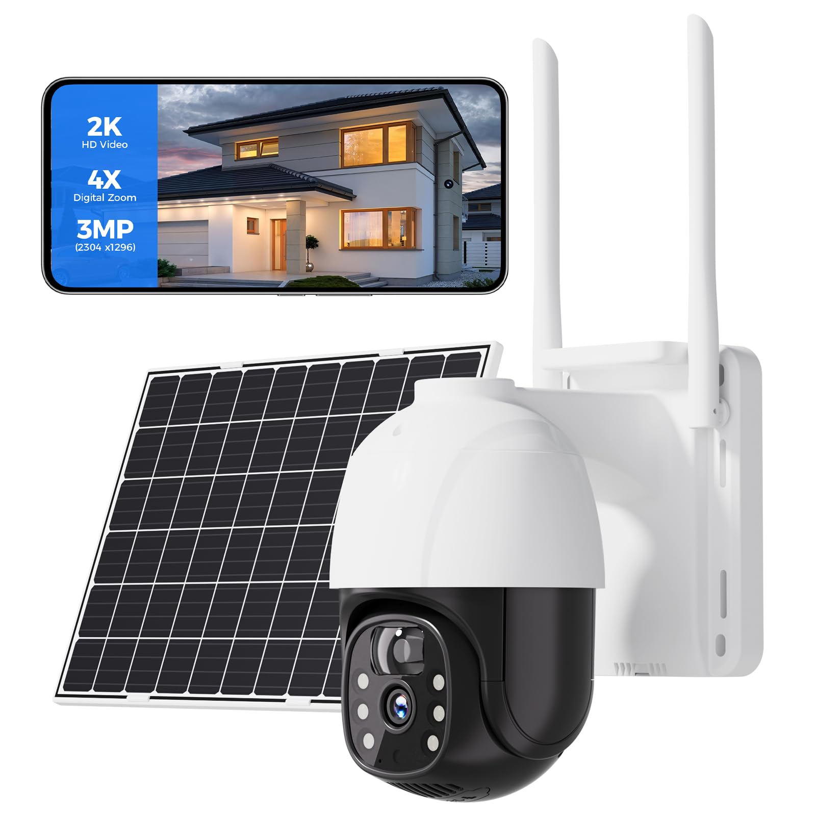 Amazon.com : Solar Security Cameras Wireless Outdoor - PTZ 360