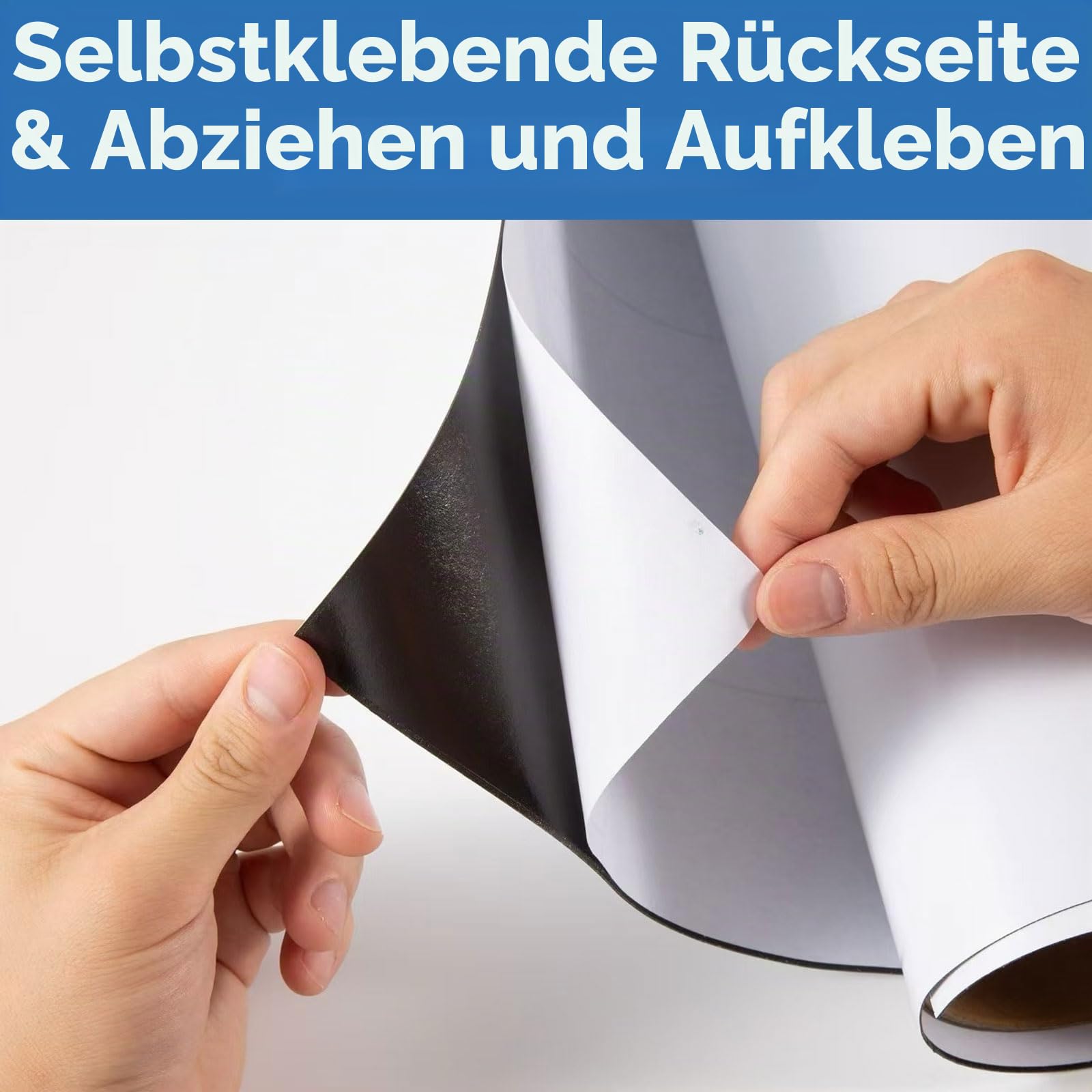 Magnetische Whiteboard Folie 200 x 100 cm, Weißboard Kontaktfolie - Selbstklebend Tafelfolie für Wand, Tür, Büro, Zuhause