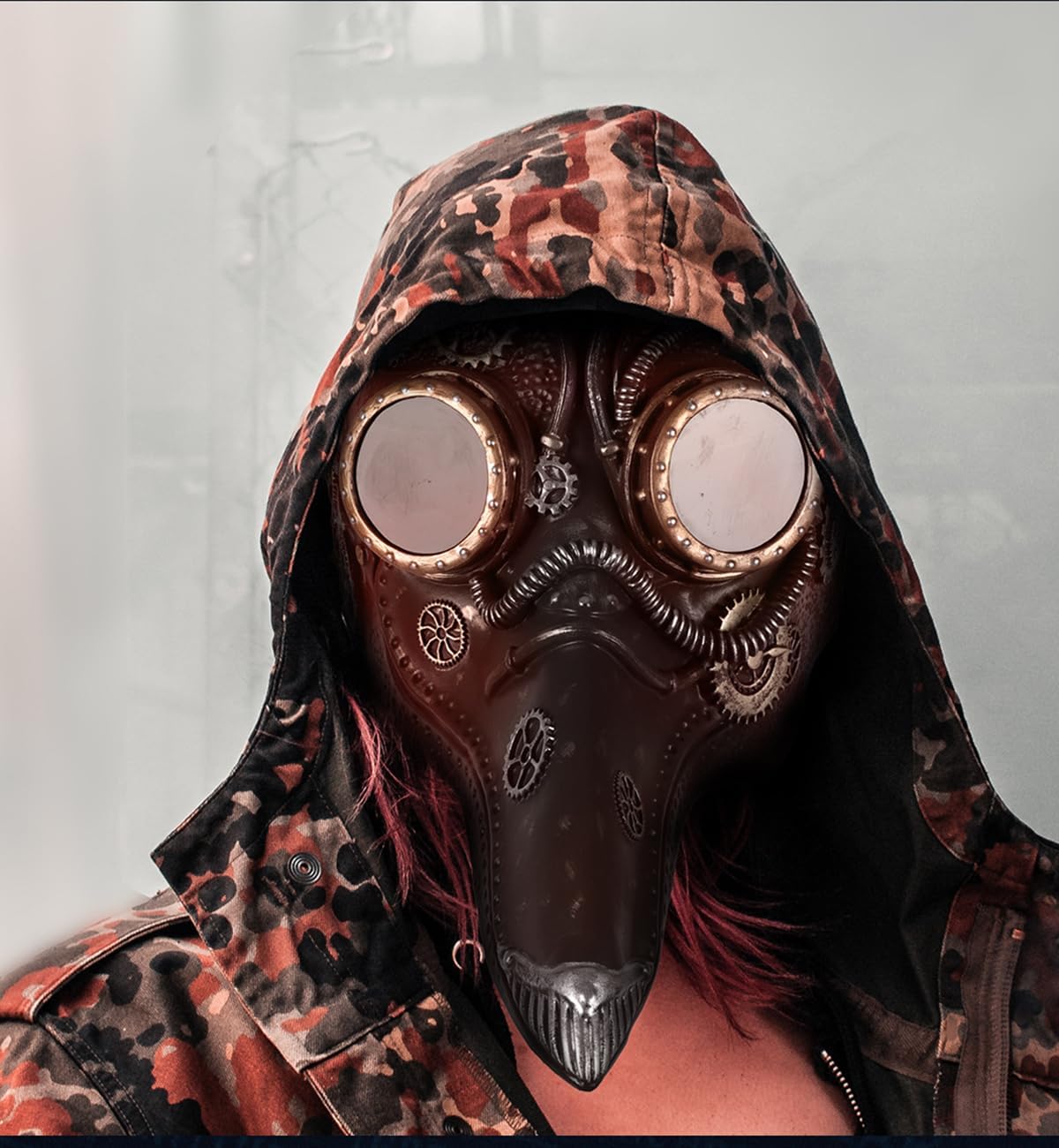Steampunk Halloween Mask Costume Plague Doctor Bird Mask Long Nose Beak Cosplay Christmas Party Props Gothic Costume for Women Men