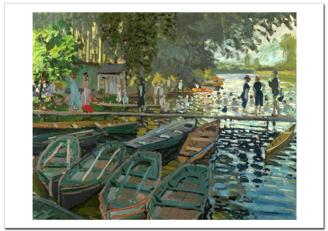 Amazon.co.jp: 世界の名画 モネ ラ・グルヌイエールの水浴 Bathers at