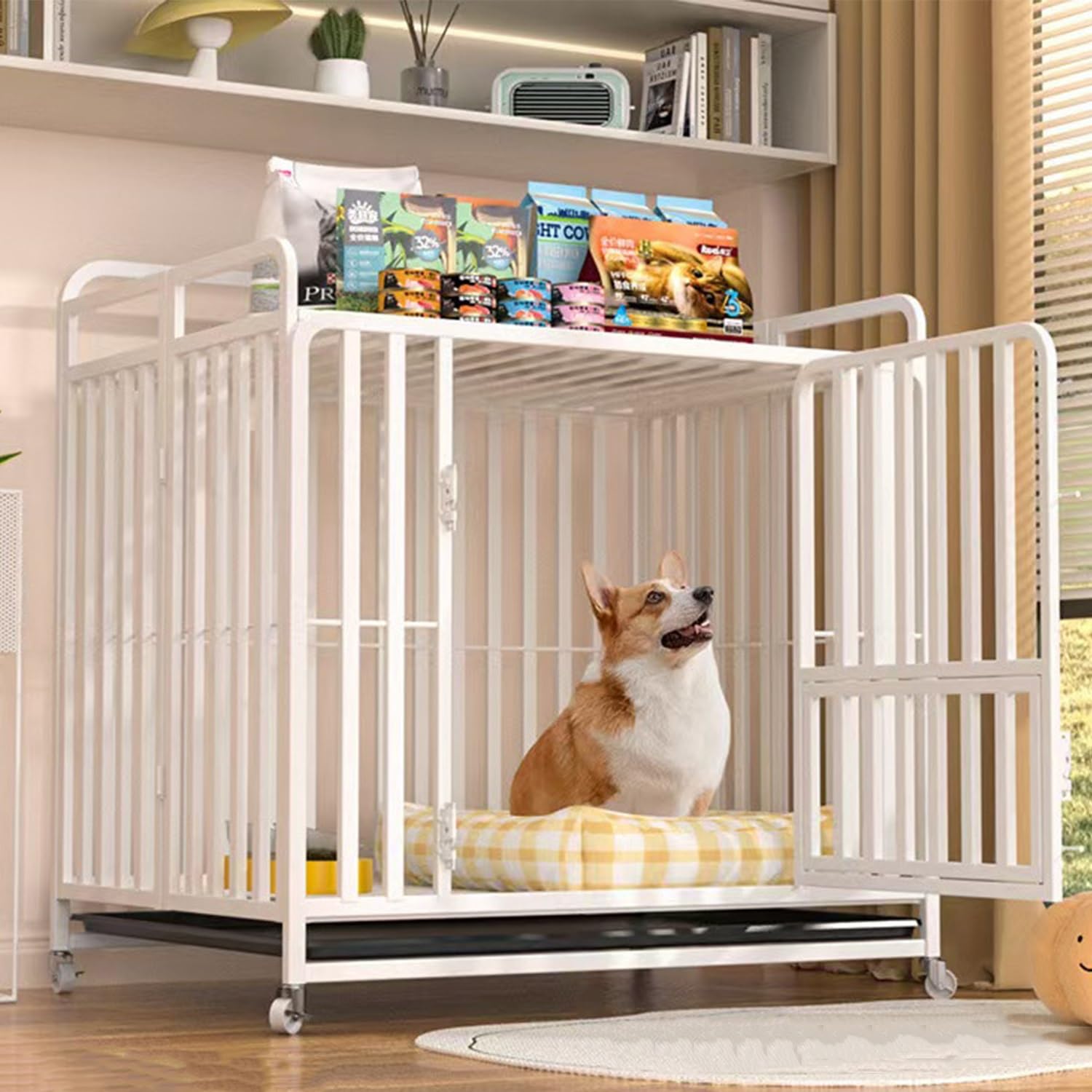 Cage de transport chien pliable pour interieur afin de loger confortablement un grand chien