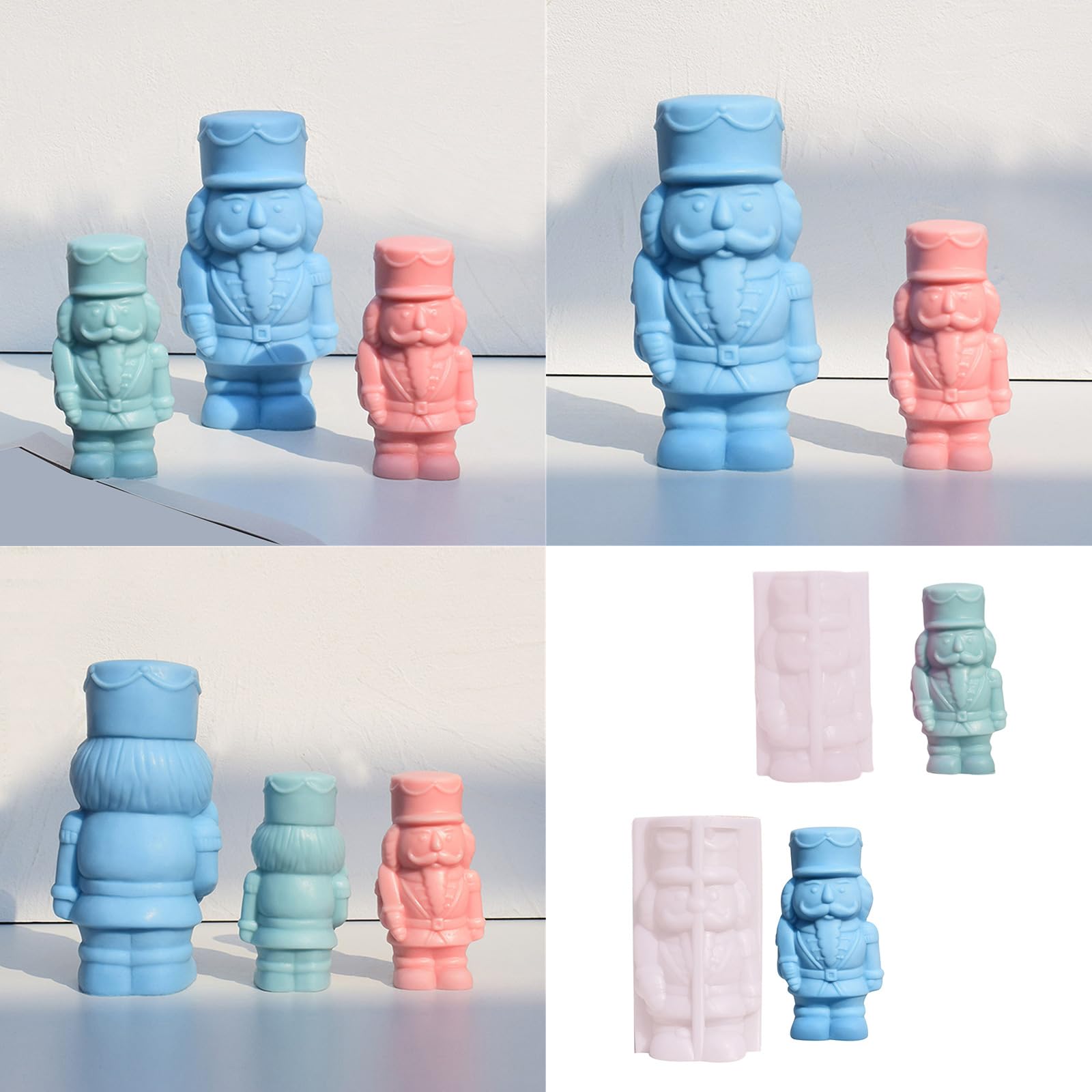 2 stampi in silicone a forma di soldato per realizzare sapone, cioccolato, fondente, caramelle, dessert, torte