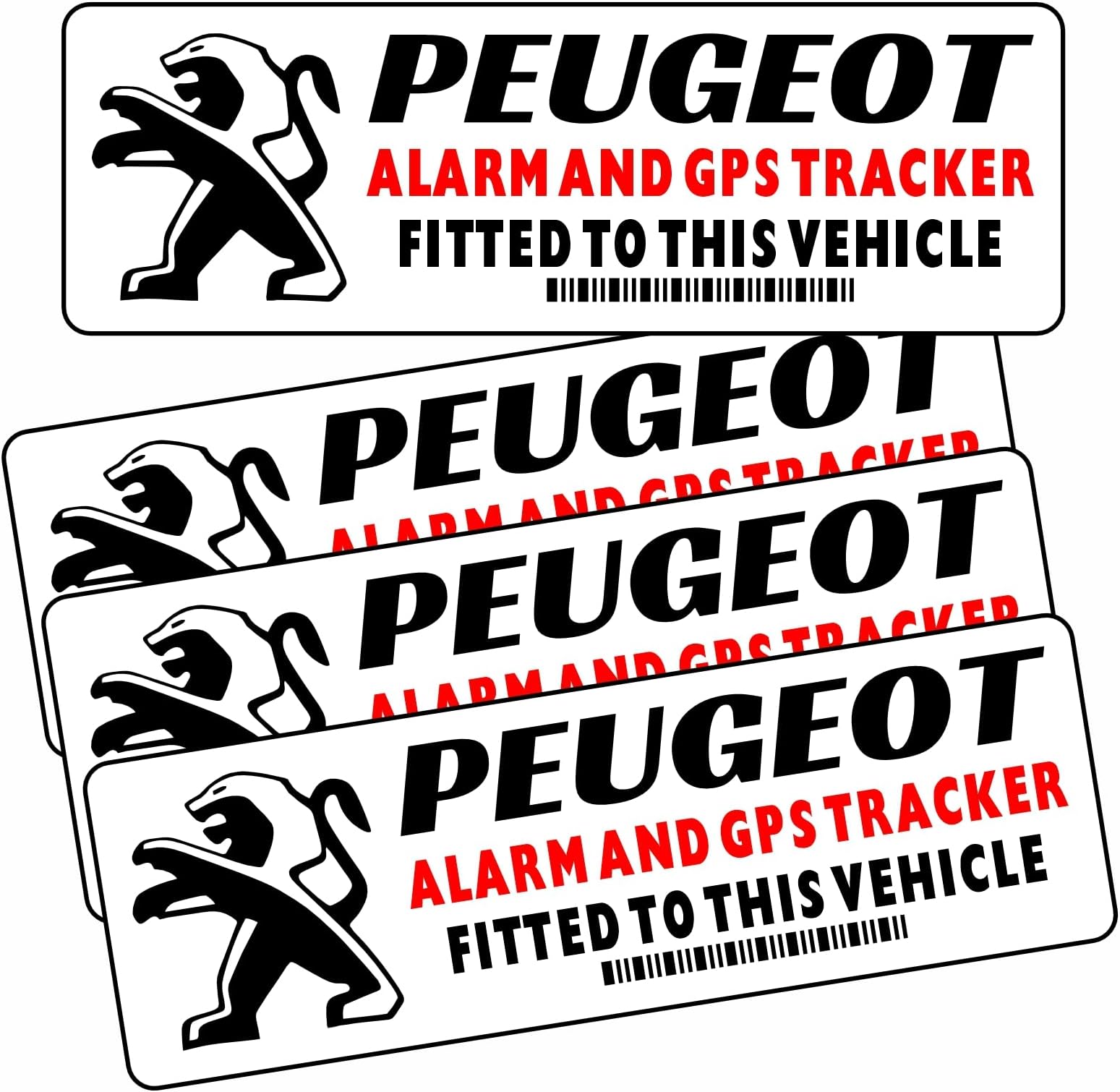 4 x PPPEUGEOTGPS GPS Tracking Device Security Window Stickers 60x20mm-Car,Van Alarm Tracker CM1
