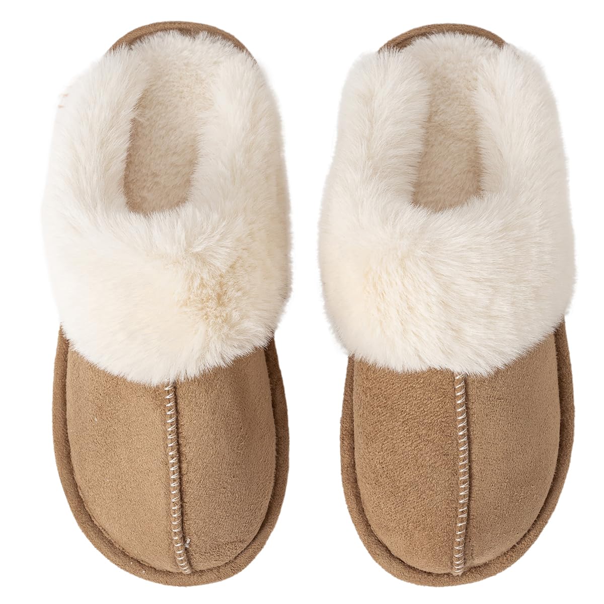 Womens Slipper Memory Foam Fluffy Soft Warm Slip On Anti-Skid House Slippers Cozy Plush for Indoor Outdoor