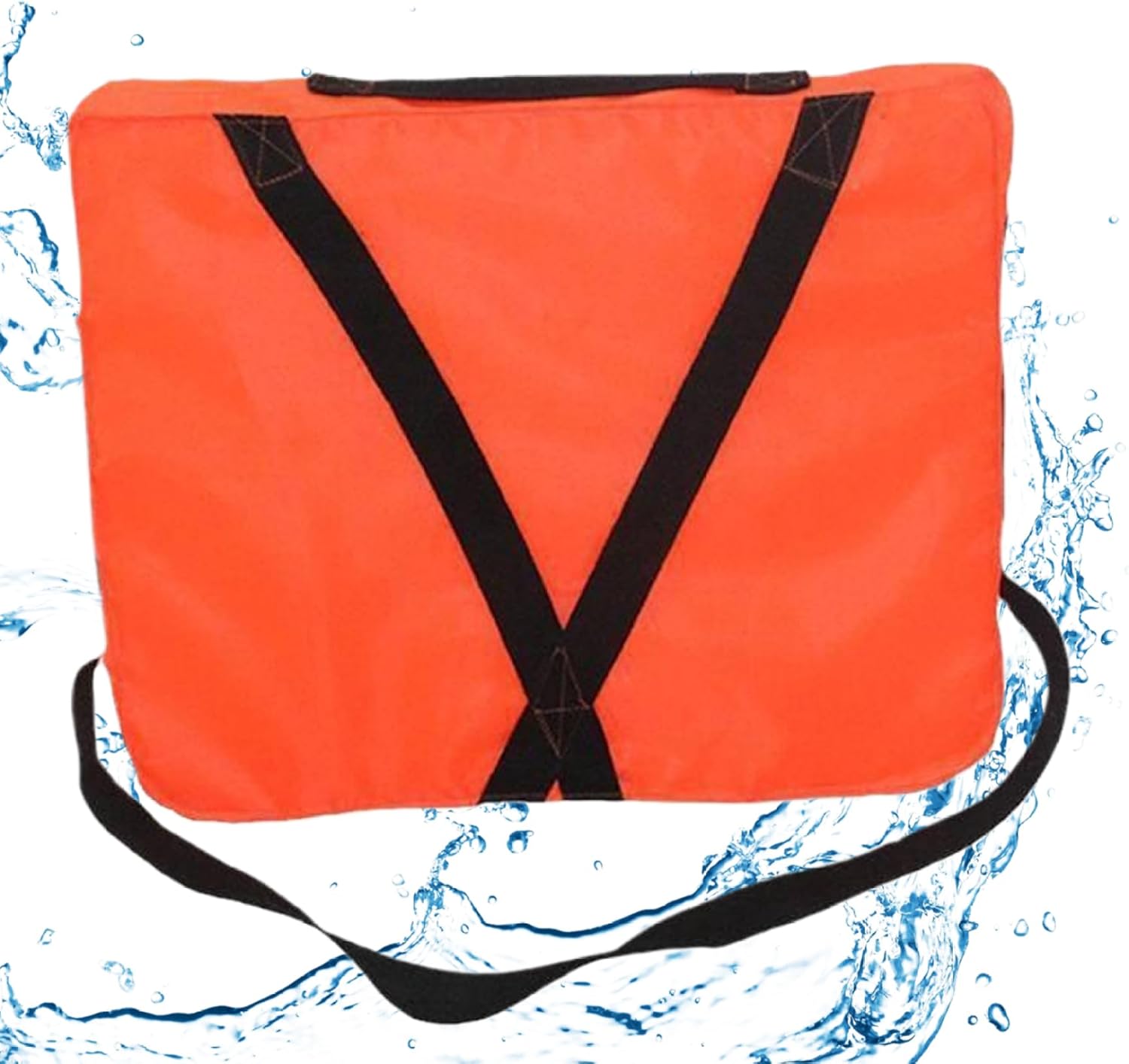 Boat Throwable Flotation Device, 18x14in High Buoyancy Boat Throw Cushion with Strap Waterproof Throwable Flotation Device for Boating, Swimming, Rescue..