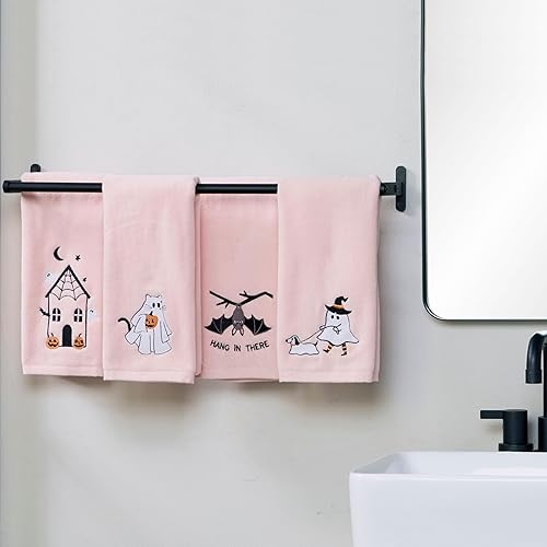 Vista 39 de SKL Home de Saturday Knight Ltd. - Juego de toallas de mano Boo, color naranja, paquete de 2 Boo,Naranja,Vuelo de Luna