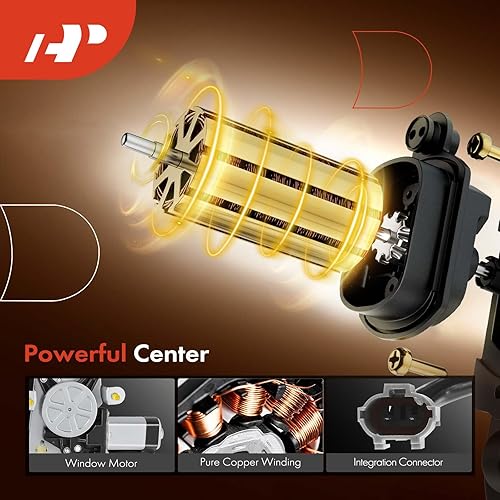 Miniatura 4 de A-Premium Elevalunas eléctrico con motor compatible con Pontiac G3 Chevrolet Aveo 2007-2011 lado trasero del conductor