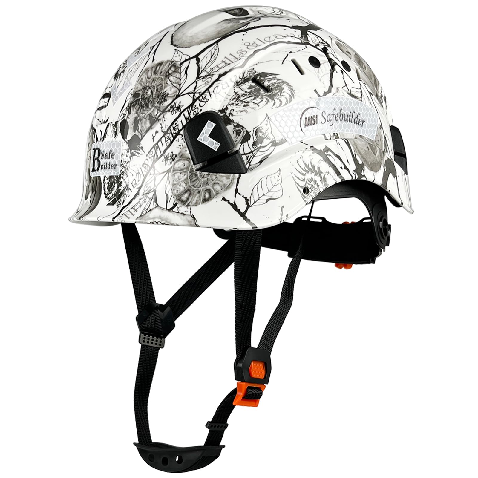 SAFEBUILDER CR06X Industrial Safety Helmet ABS Hard Hat Vented Hardhats Carbon Fiber Pattern Construction Work Head Protection for Men Certified ANSI/ISEA Z89.1
