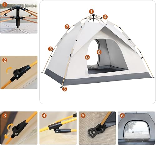 Miniatura 6 de Tienda Oxford a prueba de viento para 2 personas, fácil instalación, tienda de mochilero para acampar, senderismo, viajes