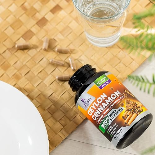 Miniatura 9 de Cápsulas de canela de 1800 mg, canela orgánica certificada de Ceilán  Cápsulas de canela orgánica de Sri Lanka Ceilán  Las mejores vitaminas veganas