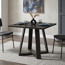 LITTLE TREE 31.5" Dining Table, Square Dining Table, Kitchen Table, Black