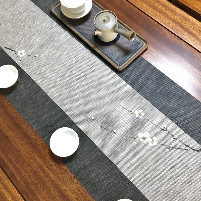 Chemin de Table Antidérapant Résistant Chaleur Tapis Table Découpable Lavable