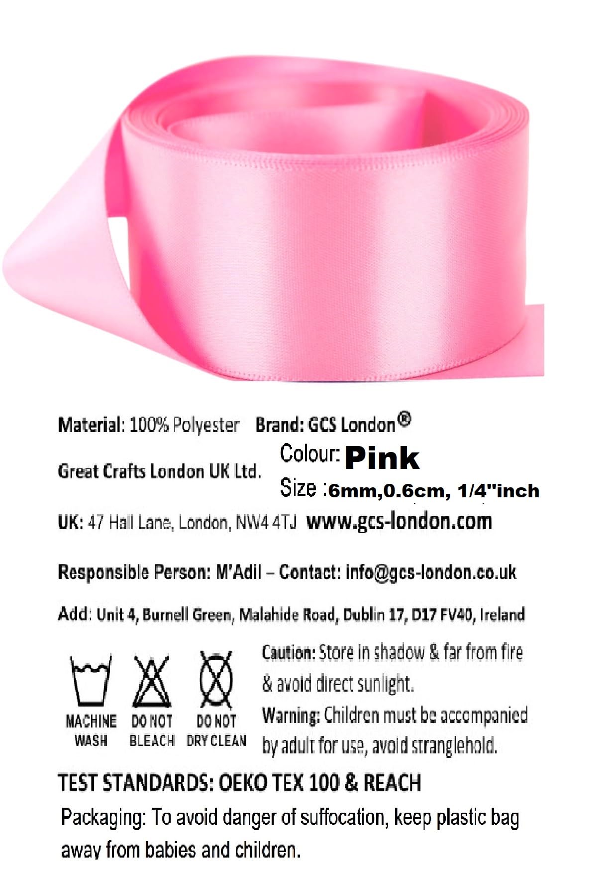 Double Sided Satin Ribbon 25mm x 10 Meters (Off White) for Gifts Wrap Sew Party, Decorations Events Dress Wedding Christmas Crafts, Bows Car, Balloons Hairs, DIY, Bouquets, Cake More — view 152