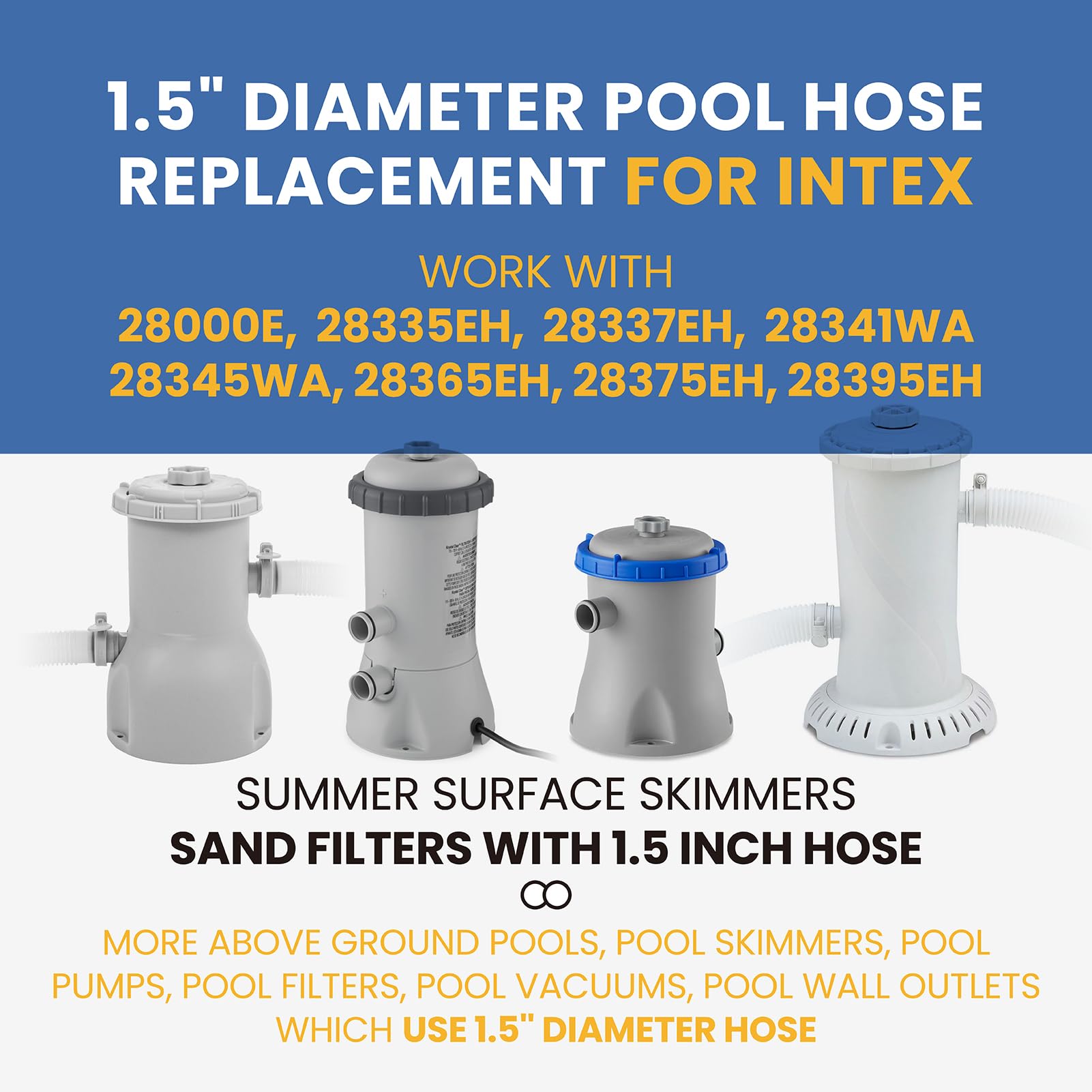 Tidevib Adaptateur De Tuyau Pour Entretien De Piscine Hors