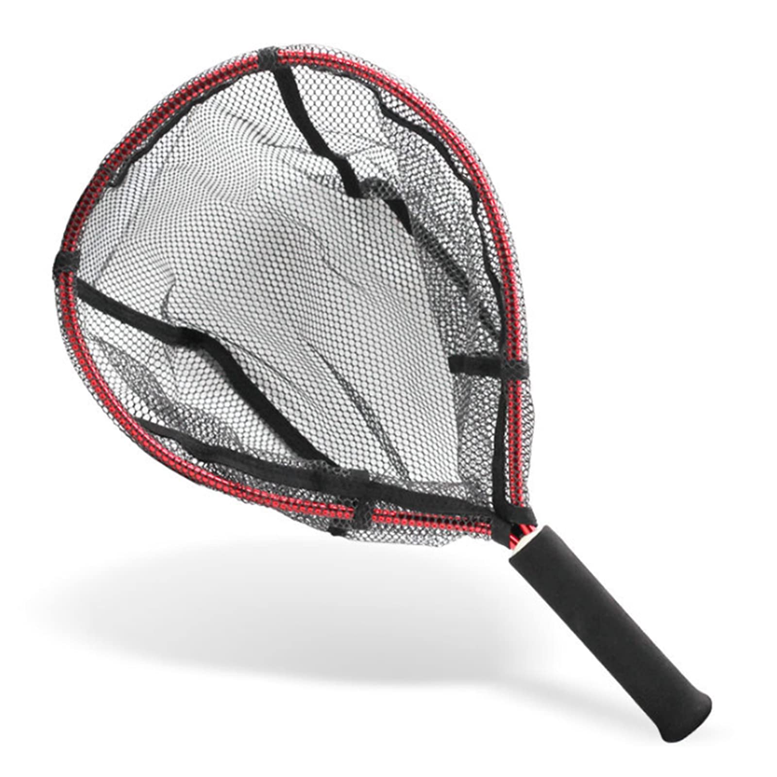 sunyu Ovale Epuisette Peche, Filet de Pêche Léger, pour Les Amateurs de Pêche Conception Intégrée, Longueur Totale 49CM