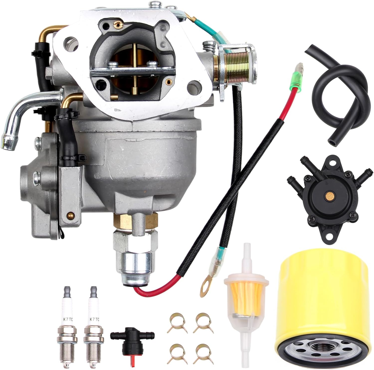New Carburetor Oil Filter Fuel Pump Compatible With Craftsman GT5000 DGT6000 DTS6000 Garden Tractor With 27HP Kohler 721cc Husqvarna RZ5424 RZ4623 24HP Cub Cadet LT1050 Lawn Tractor