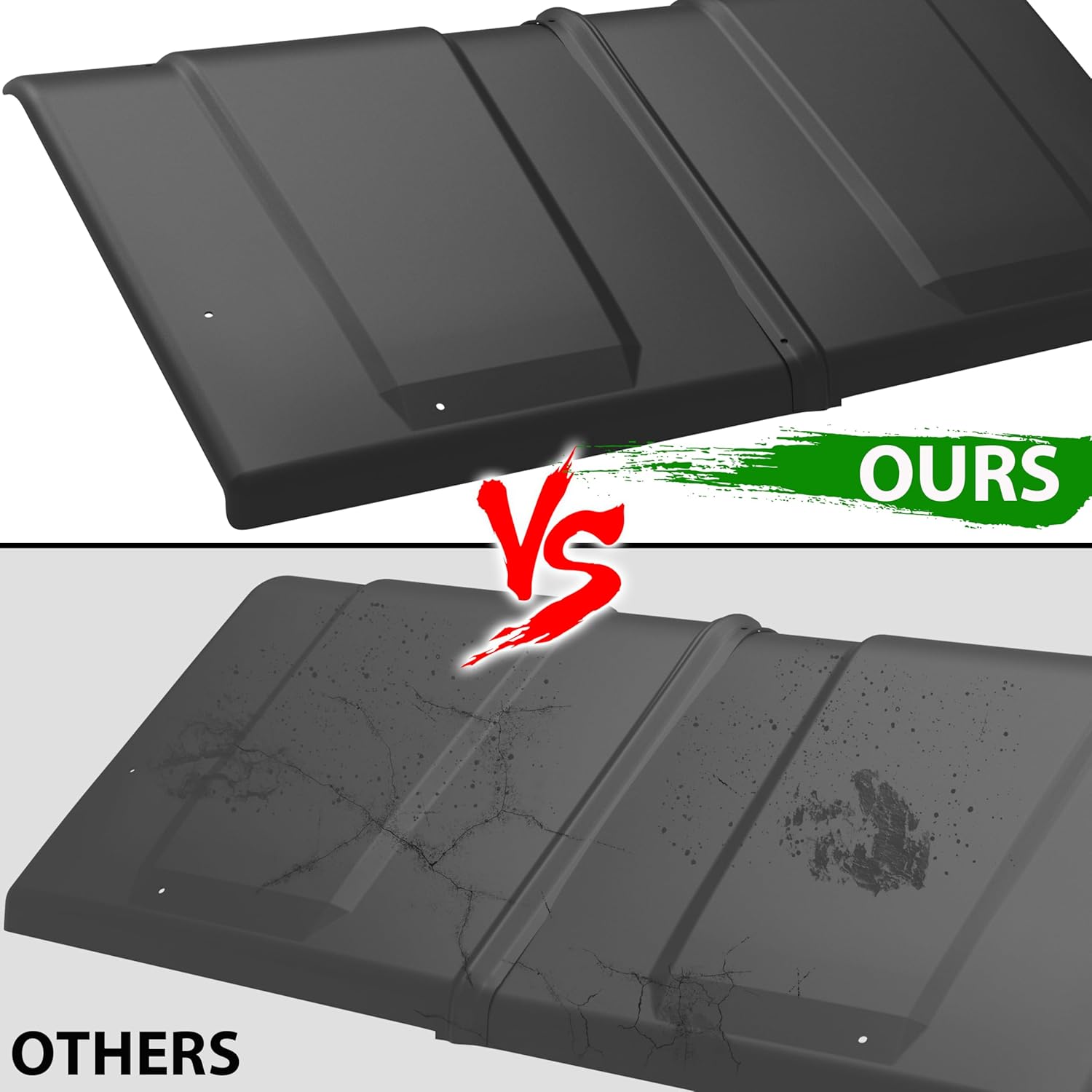Plastic Hard Sport Roof for Polaris Ranger 570 FullSize 16-25, 2-Piece Combination Roof Top Compatible with 2016-2025 Polaris Ranger 570 Full-Size Accessories