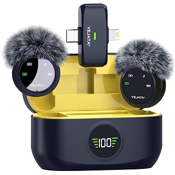 2-in-1 Wireless Microphone for iPhone iPad Android
