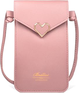 [Brilliet] スマホショルダー ポーチ バッグ ポシェット 携帯ポーチ 財布 斜め掛け レディース 軽量 薄型