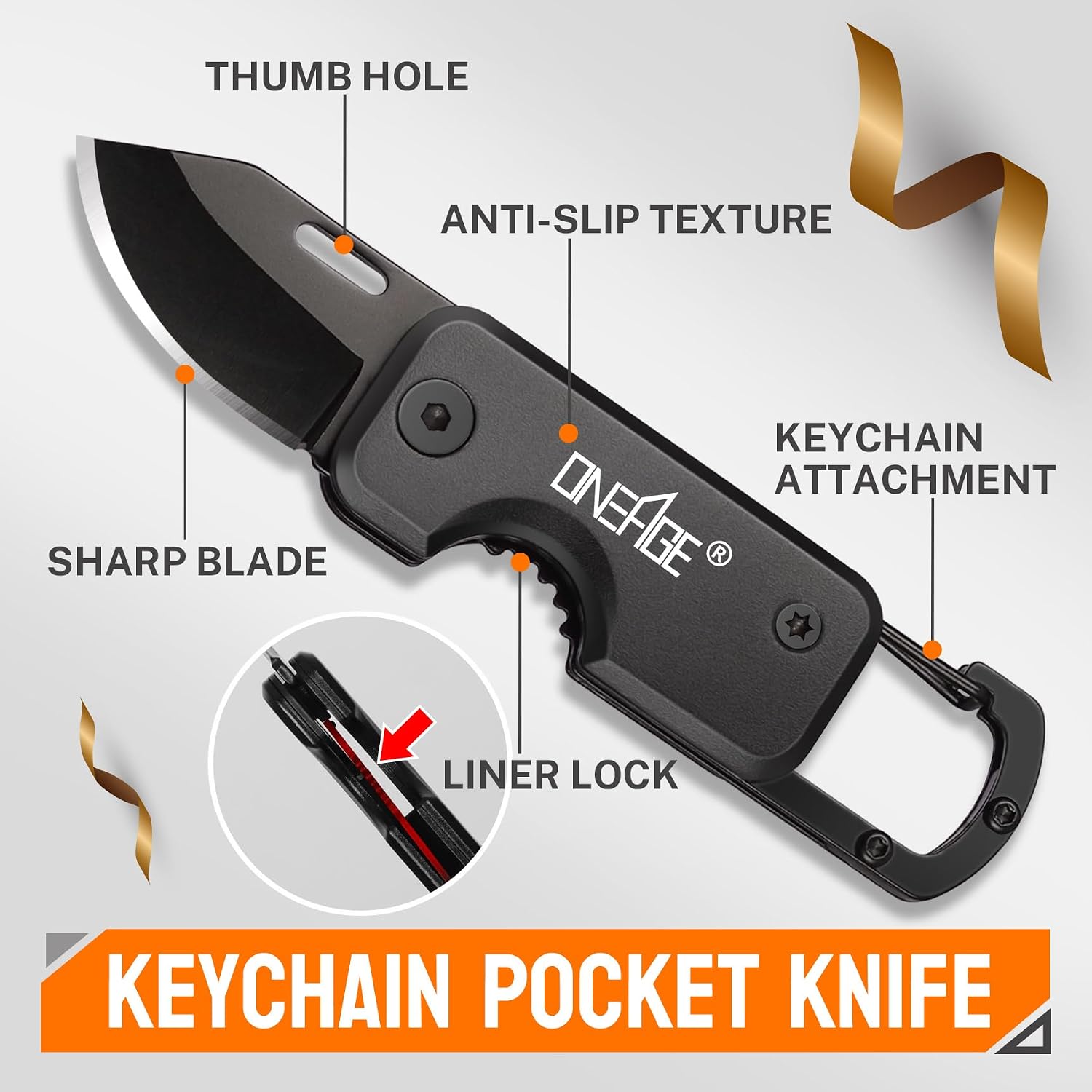 Pocket Knife for Men Gifts, Stocking Stuffers for Men - Christmas Bulk, Keychain Edc Gift with 1.62inch Blade - Small Folding Knives for Everyday Carry, Box Cutter - Gadgets for Camping, Hiking