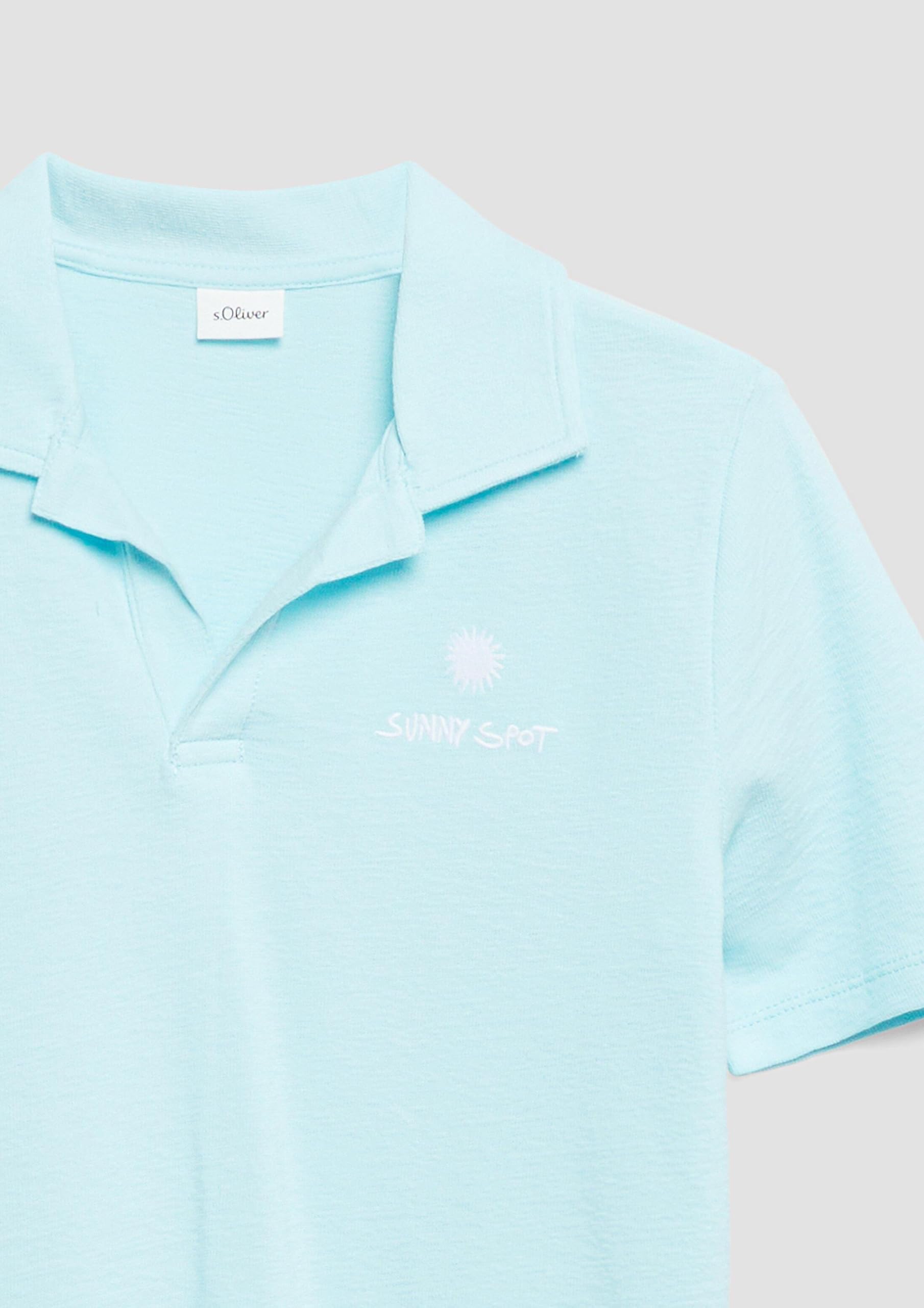 s.Oliver Strukturiertes Polo-Shirt mit Stickerei