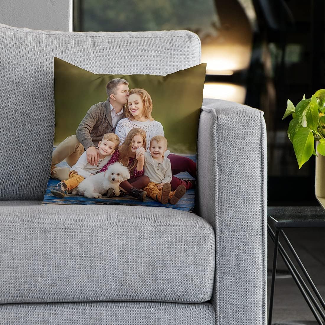 Custom Pillow - Personalized Pillow with Picture & Name Including Case & Insertion. Full Color Print on Both Sides Ultra Soft Cover. Memorial Photo Gift for Home Mom (1 Photo, 16" x 16")