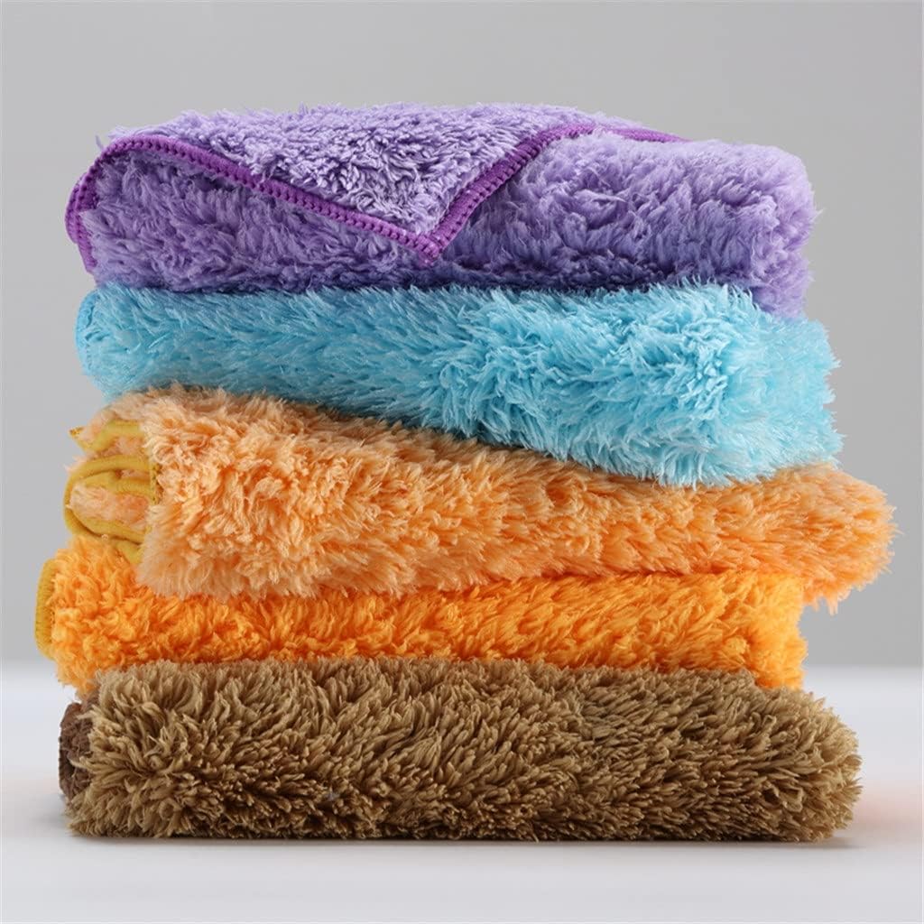 3/4PCS Plush Microfiber Cloth Household Cleaning Better Than Cotton Kitchen Towels Micro Fiber Towel(10cmx10cm)