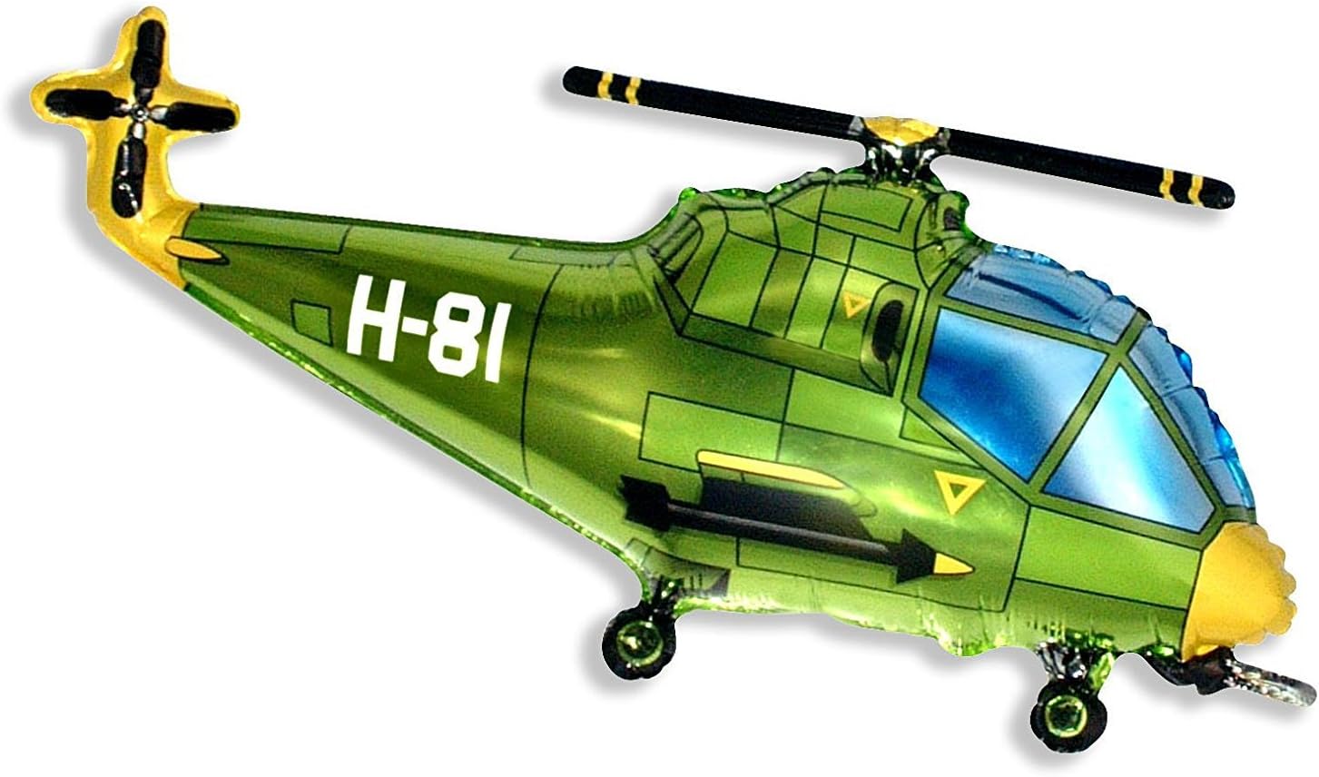 MISSY MOO Helicopter Balloon 26" Foil Balloon - Green