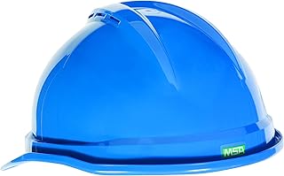 MSA 10034019 V-Gard 500 Slotted Cap Style Hard Hat, Capacity, Volume, Polyethylene, Standard, Blue