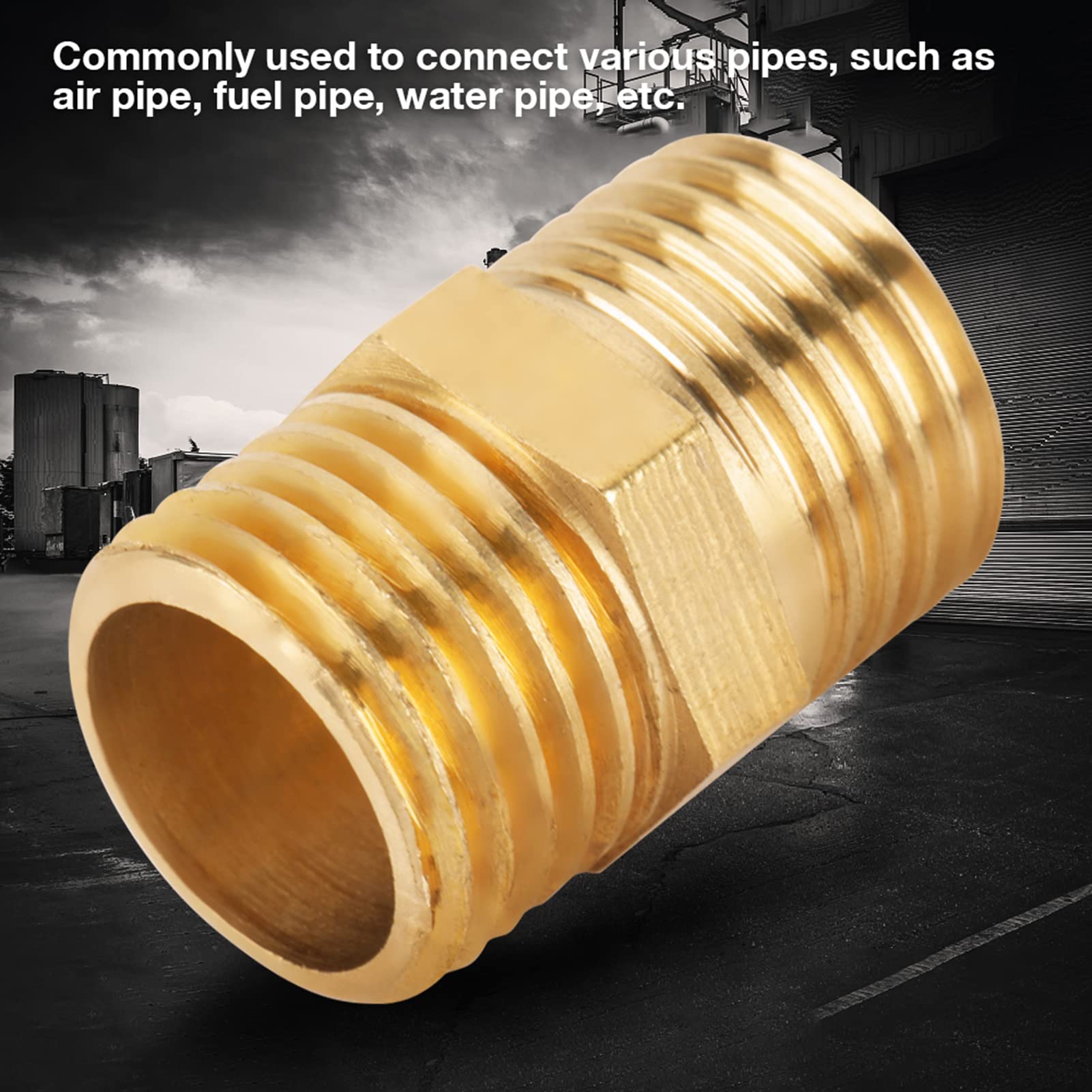 QUARKZMAN 2Pcs Raccord De Tuyau En Laiton, 1" G Femelle×1" NPT Mâle