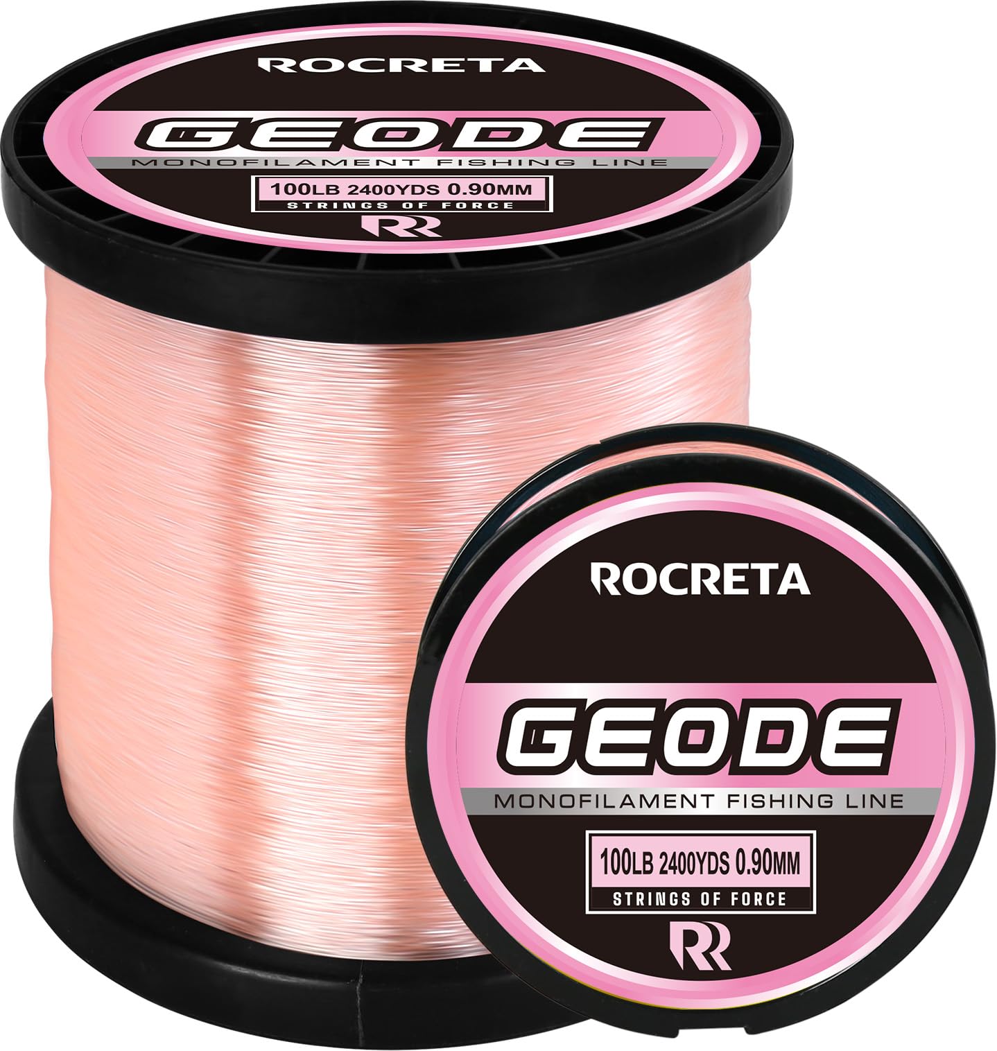Geode Żyłka wędkarska monofilamentowa, wysokiej jakości, odporna nylonowa żyłka wędkarska, 1,4-45,4 kg, najwyższej jakości materiały mono w słodkowodnych i słonowodnych 500/1200/2400 jardów