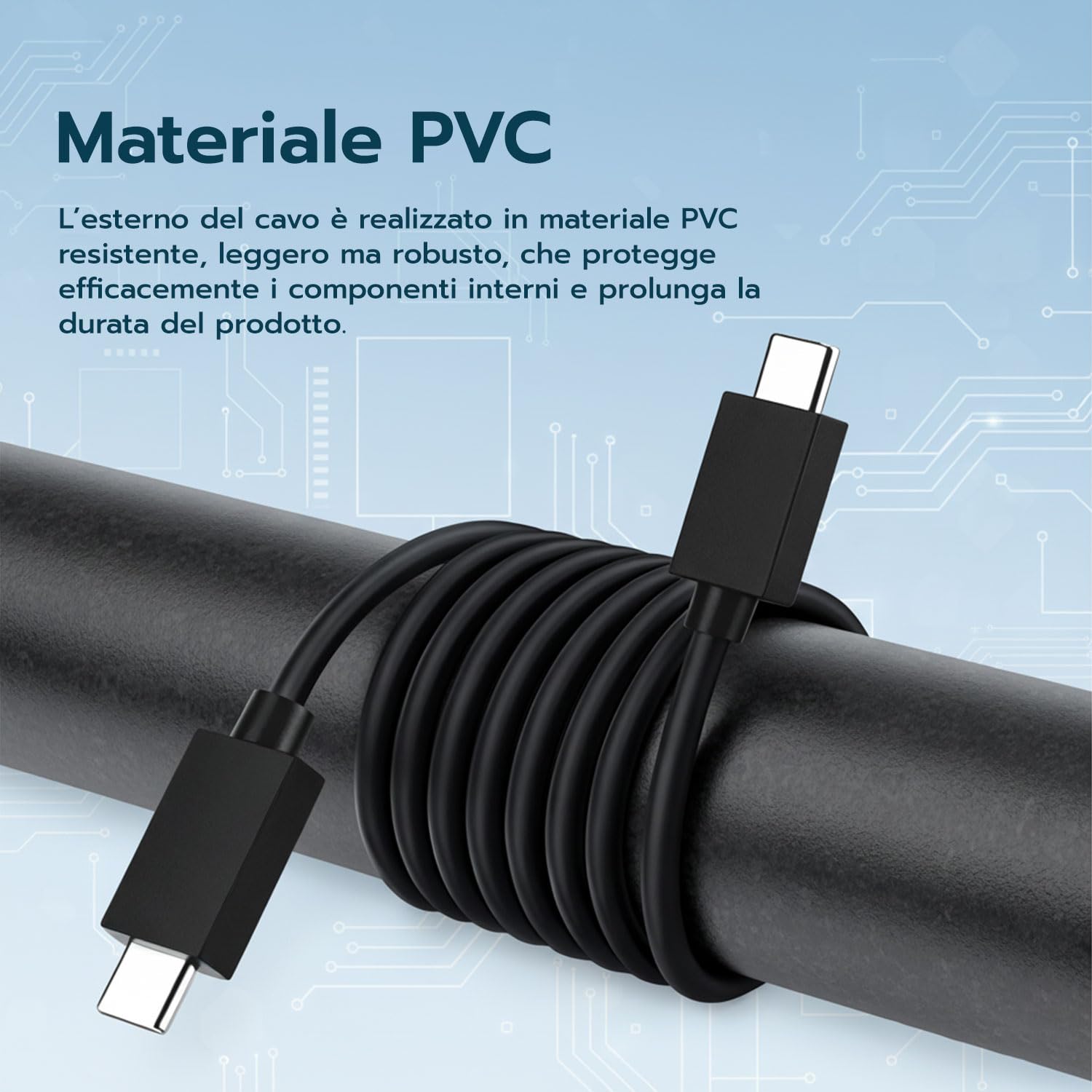 Tolesum Cavo PS5 Controller,3 Metri Ricarica Cavo USB-C-USB Type C per Joystick PS5/Playstation 5/PS5 Dual Sense/Xbox Series X/Series S e Smartphone-Consente il Trasferimento dei Dati